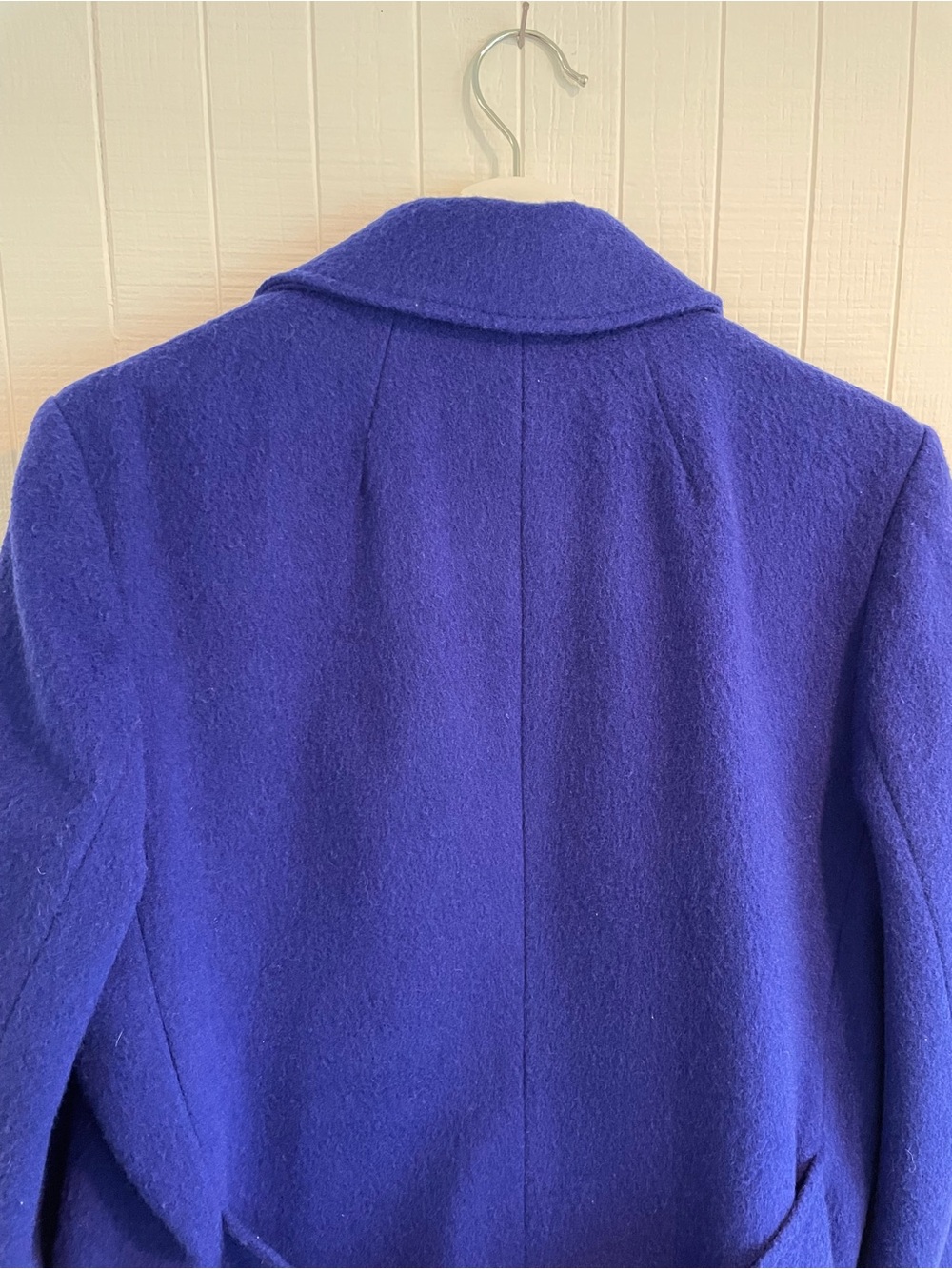 Vtg Mallerette Cobalt Blue Wool Statement Coat - Picture 16 of 17